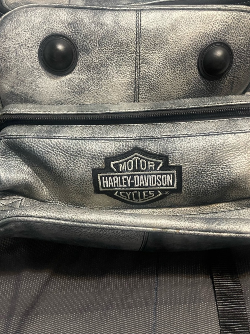 Harley-Davidson Silver Toiletry Bag with Bar & Shield Patch